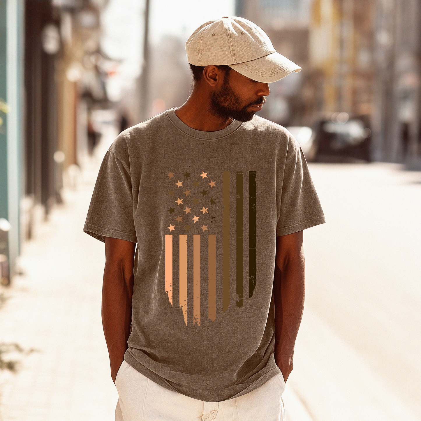 Black Pride American Flag Tee