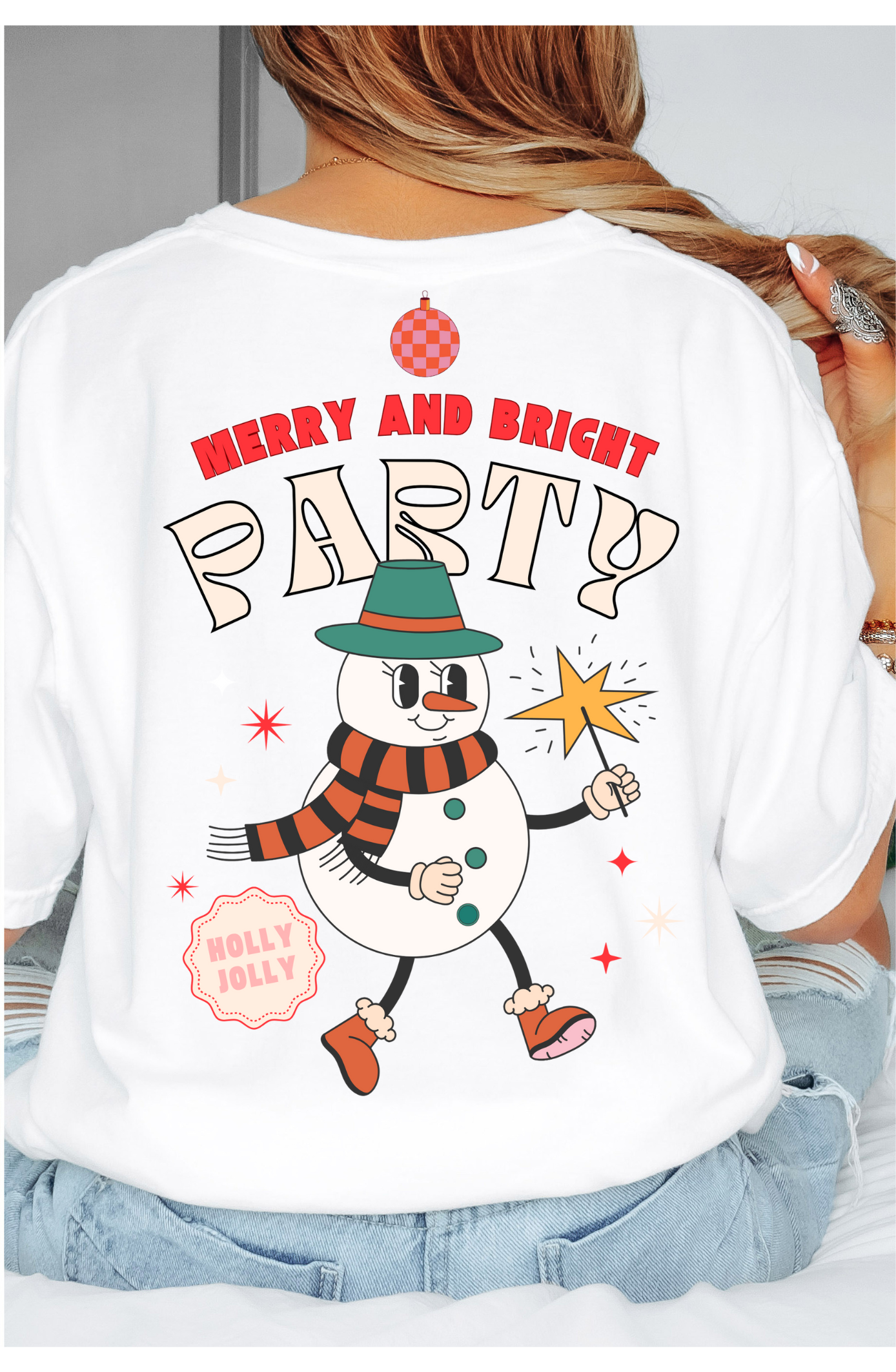 Merry And Bright Snowman T-Shirt