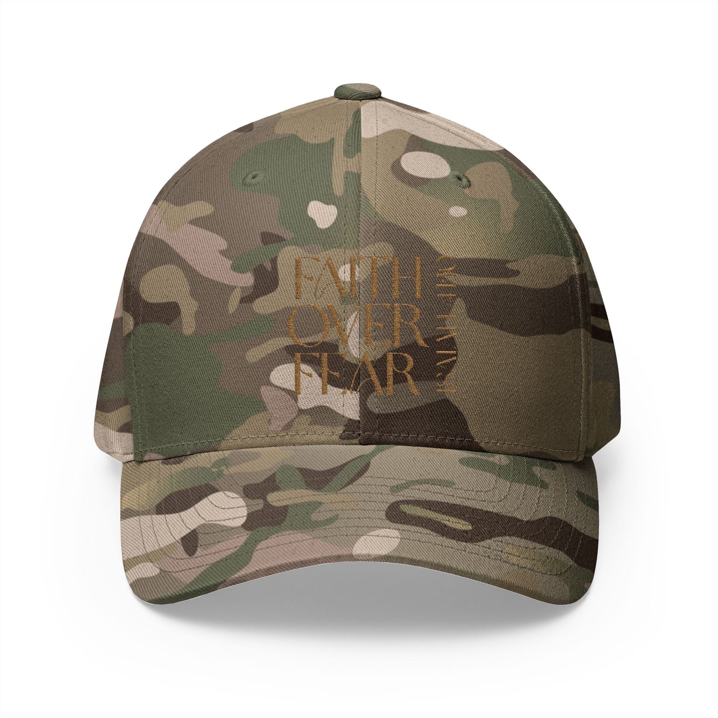 (Camo) Faith Over Fear - Embroidered Cap