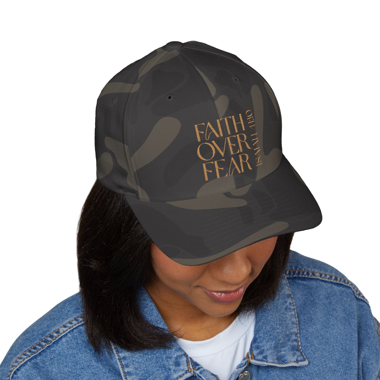 (Camo) Faith Over Fear - Embroidered Cap