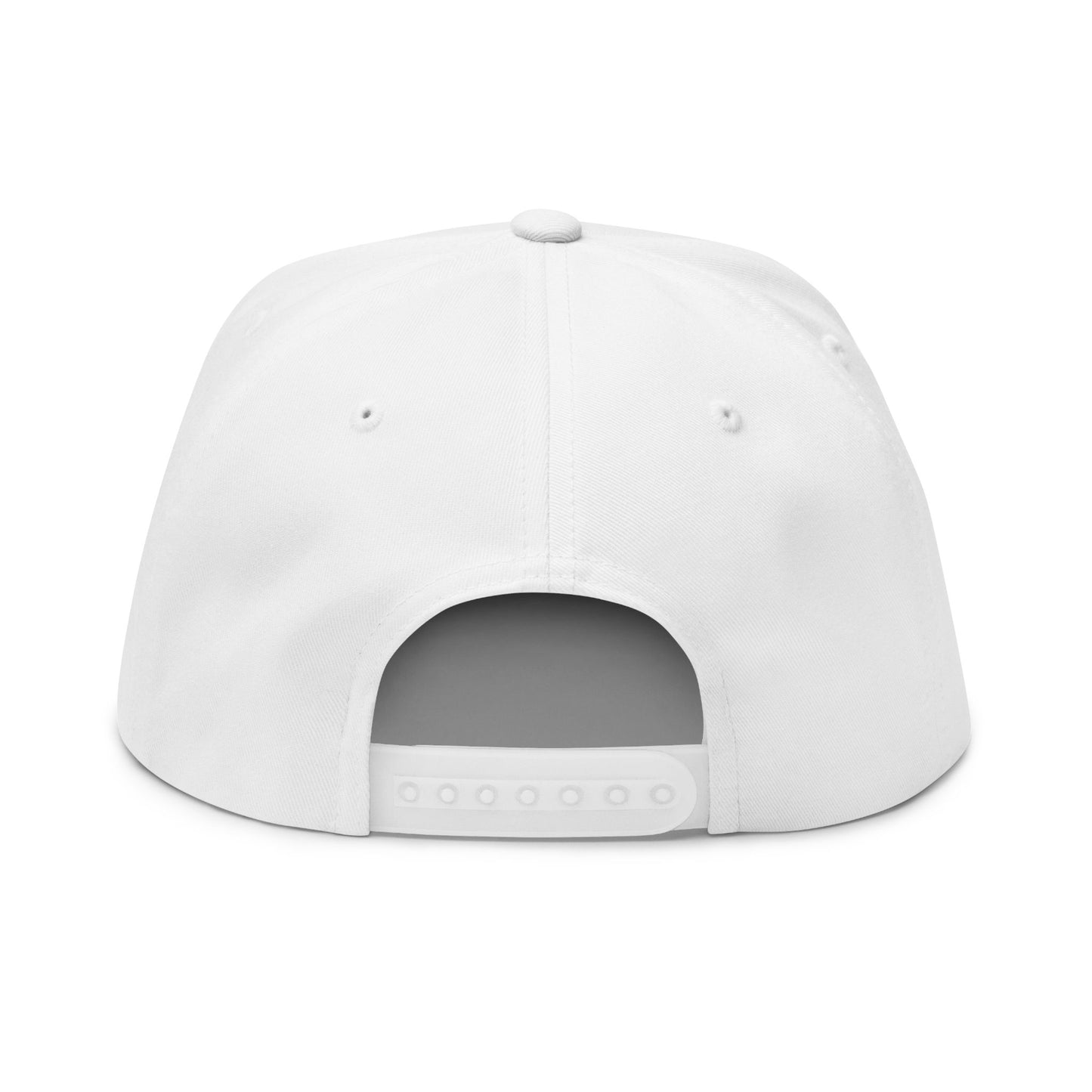 (White) Faith Over Fear - Embroidered Flat Bill Cap